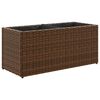 vidaXL 2 db barna polyrattan kerti &uuml;ltetől&aacute;da 2 cser&eacute;ppel 72x30x32 cm