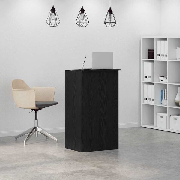 vidaXL recepci&oacute;s pult fekete 55x50x103,5 cm szerelt fa