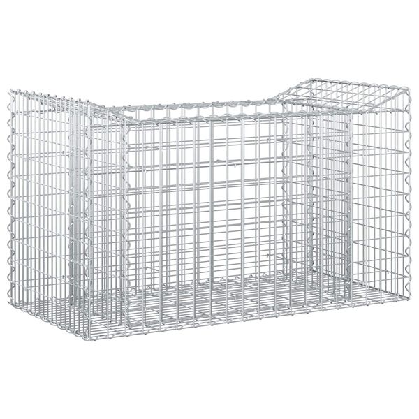 vidaXL Gabion emelt &aacute;gy Ez&uuml;st 50 x 100 x 60 cm Horganyzott ac&eacute;l