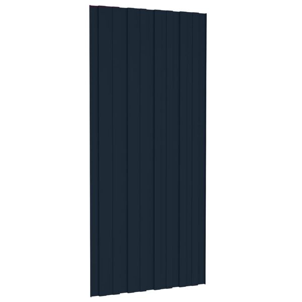 vidaXL 36 db antracitszürke horganyzott acél tetőpanel 100 x 45 cm