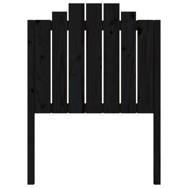vidaXL fekete tömör fenyőfa ágyfejtámla 81 x 4 x 110 cm