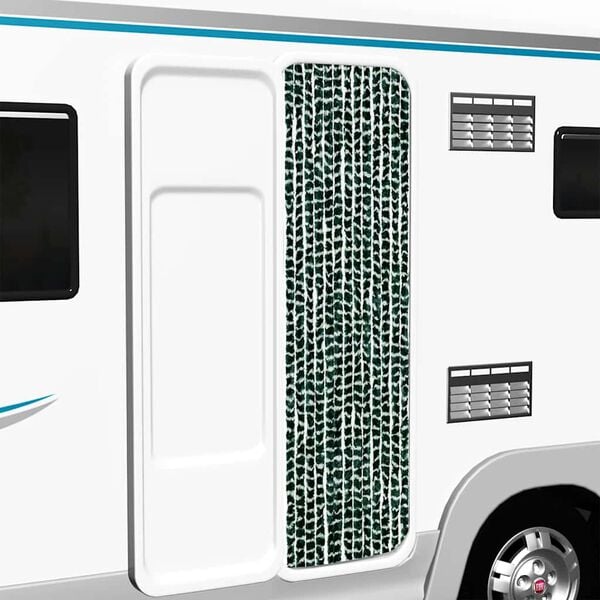 vidaXL z&ouml;ld &eacute;s feh&eacute;r zsen&iacute;lia rovarf&uuml;gg&ouml;ny 56 x 185 cm