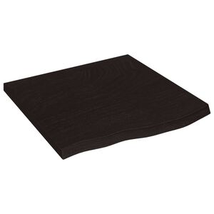 vidaXL s&ouml;t&eacute;tbarna kezelt t&ouml;m&ouml;r t&ouml;lgyfa fali polc 60x60x(2-4) cm