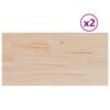 vidaXL 2 db t&ouml;m&ouml;r fenyőfa t&eacute;glalap alak&uacute; asztallap 60 x 30 x 2,5 cm