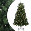 vidaXL Műanyag Hajtogat&oacute;s Kar&aacute;csonyfa 150 cm 150 LED Meleg feh&eacute;r