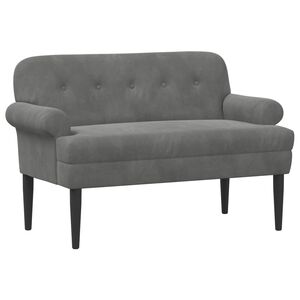 vidaXL Gombra tűz&ouml;tt loveseat S&ouml;t&eacute;tsz&uuml;rke 120 x 66 x 78 cm B&aacute;rsony