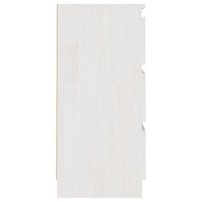 vidaXL fehér tömör fenyőfa éjjeliszekrény 40 x 29,5 x 64 cm
