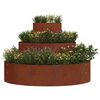 vidaXL Kerti cser&eacute;p Barna 90 x 90 x 20 cm Corten ac&eacute;l