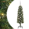 vidaXL Mű kar&aacute;csonyfa 150 LED-del Z&ouml;ld 120 cm PVC, ac&eacute;l &eacute;s műanyag