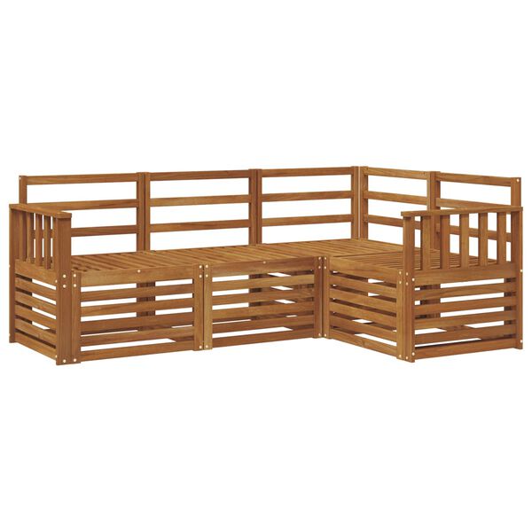 vidaXL &Uuml;lőgarnit&uacute;r&aacute;k 4 pcs Term&eacute;szetes T&ouml;m&ouml;r Ak&aacute;cfa