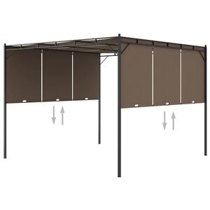 vidaXL t&oacute;psz&iacute;nű kerti pavilon oldalf&uuml;gg&ouml;nnyel 3 x 3 x 2,25 m