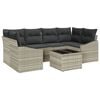 vidaXL Kanap&eacute; Szett 7 db Vil&aacute;gossz&uuml;rke 55 x 55 x 37 cm polirattan
