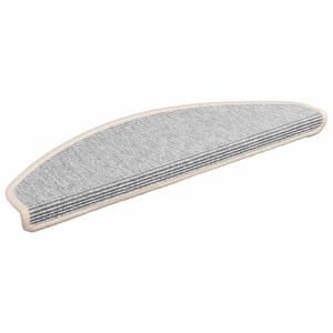 vidaXL 15 db ez&uuml;st sz&iacute;nű, f&eacute;lk&ouml;r alak&uacute; l&eacute;pcsőszőnyeg 65 x 21 x 4 cm