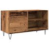 vidaXL antik fa sz&iacute;nű szerelt fa hanglemezszekr&eacute;ny 84,5x38x48 cm