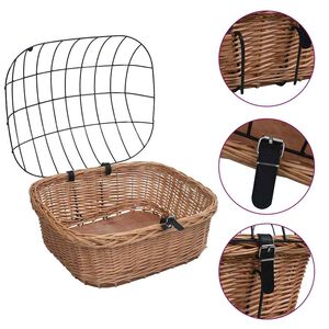vidaXL term&eacute;szetes fűzfa el&uuml;lső ker&eacute;kp&aacute;rkos&aacute;r fed&eacute;llel 50 x 45 x 35 cm