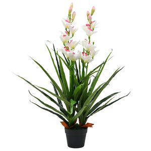 vidaXL z&ouml;ld, cserepes műcs&oacute;nakorchidea 100 cm