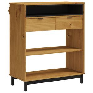 vidaXL FLAM t&ouml;m&ouml;r fenyőfa b&aacute;rasztal 92 x 45 x 110 cm