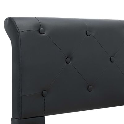 vidaXL fekete műbőr ágykeret 140 x 200 cm