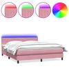 vidaXL r&oacute;zsasz&iacute;n b&aacute;rsony rug&oacute;s &eacute;s LED-es &aacute;gy matraccal 180x210 cm