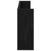 vidaXL Magazin &aacute;llv&aacute;ny polcokkal Fekete t&ouml;lgy 80 x 12 x 30 cm Faanyag