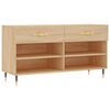 vidaXL sonoma t&ouml;lgy sz&iacute;nű szerelt fa cipőpolc 102x35x55 cm