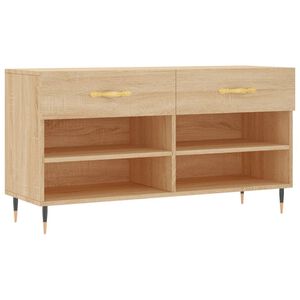 vidaXL sonoma t&ouml;lgy sz&iacute;nű szerelt fa cipőpolc 102x35x55 cm