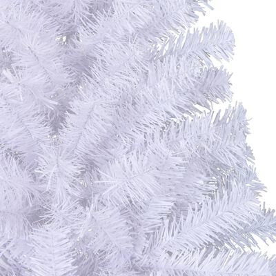vidaXL fehér PVC fél műkarácsonyfa állvánnyal 210 cm