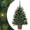 vidaXL Mű kar&aacute;csonyfa 150 LED-del &aacute;llv&aacute;nnyal Z&ouml;ld 75 cm PE &eacute;s PVC