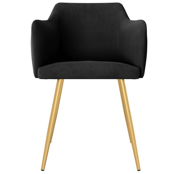 vidaXL 2 db fekete bársony étkezőszék