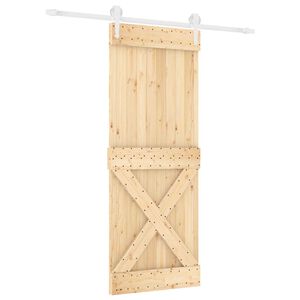 vidaXL Cs&uacute;sz&oacute; ajt&oacute; 80 x 210 cm Szil&aacute;rd Fenyőfa (Nem Kezelt)