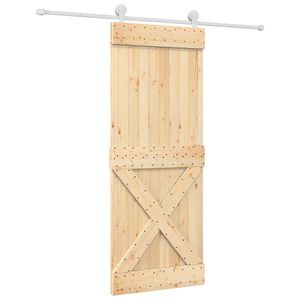 vidaXL Cs&uacute;sz&oacute; ajt&oacute; 80 x 210 cm Szil&aacute;rd Fenyőfa (Nem Kezelt)
