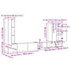 vidaXL TV falit kabinet szett Falra szerelhető 6 pcs Sz&uuml;rke Sonoma