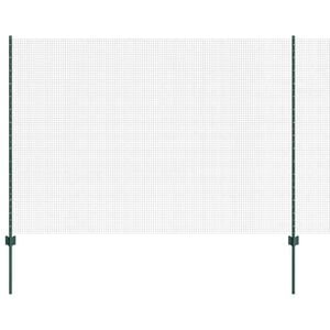 vidaXL Hegesztett dr&oacute;tker&iacute;t&eacute;s oszlopokkal 50 x 1,5 m Z&ouml;ld H&aacute;l&oacute;