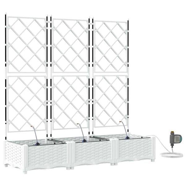 vidaXL Kerti cser&eacute;p 3 pcs Feh&eacute;r Ac&eacute;l