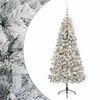 vidaXL Műkar&aacute;csonyfa g&ouml;mbbel 120 cm 150 LED Meleg feh&eacute;r PVC &eacute;s f&eacute;m