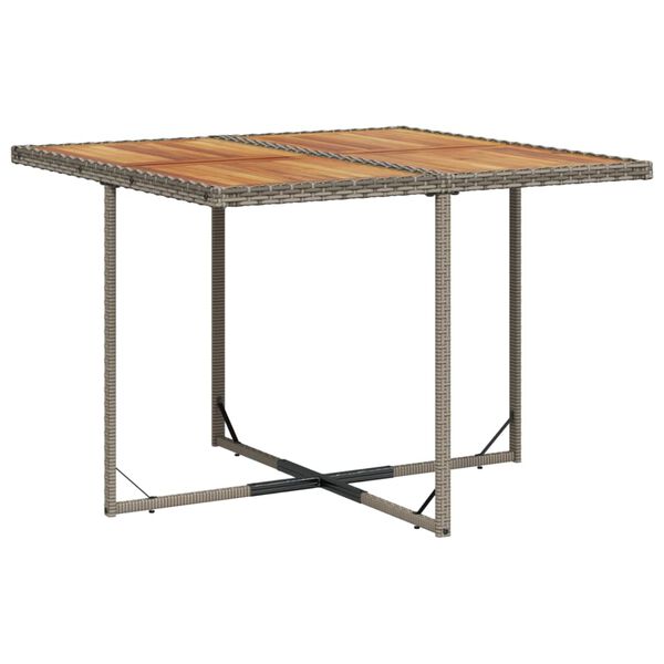 vidaXL 5 részes szürke polyrattan kerti étkezőgarnitúra párnával