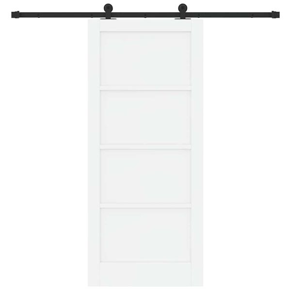 vidaXL Cs&uacute;sz&oacute; ajt&oacute; Feh&eacute;r &eacute;s fekete 86 x 198,5 cm T&ouml;m&ouml;r fenyőfa