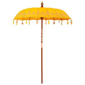vidaXL Balin&eacute;z Napernyő S&aacute;rga 185 x 185 x 260 cm Pamut