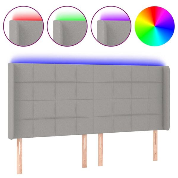 vidaXL vil&aacute;gossz&uuml;rke sz&ouml;vet LED-es fejt&aacute;mla 163x16x118/128 cm