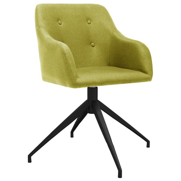 vidaXL 6 db z&ouml;ld sz&ouml;vet forg&oacute; &eacute;tkezősz&eacute;k