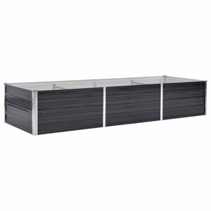 vidaXL antracitsz&uuml;rke horganyzott ac&eacute;l kerti magas&aacute;gy&aacute;s 240x80x45 cm