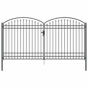 vidaXL Ker&iacute;t&eacute;s kapu z&aacute;rral Sz&uuml;rke 301 x 224,5 cm Ac&eacute;l