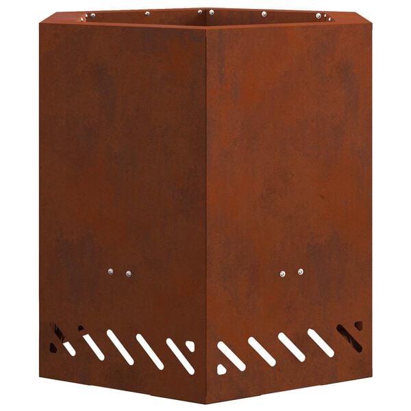 vidaXL F&uuml;stmentes Tűzhely Barna 48 x 48 x 51 cm Időj&aacute;r&aacute;s&aacute;ll&oacute; ac&eacute;l