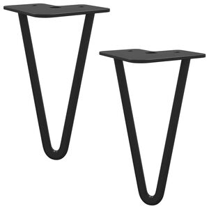 vidaXL B&uacute;tor l&aacute;b 2 pcs Fekete 54.1 x 54.1 x 100 mm Vas