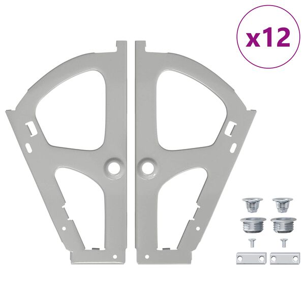 vidaXL Flip Fi&oacute;k Zsan&eacute;r 12 pcs Ez&uuml;st 235 x 155 x 30 mm Vas