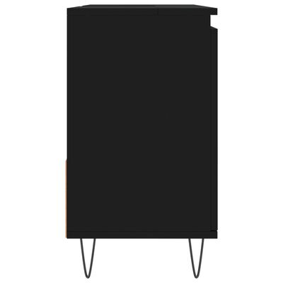 vidaXL fekete szerelt fa fürdőszobaszekrény 65 x 33 x 60 cm