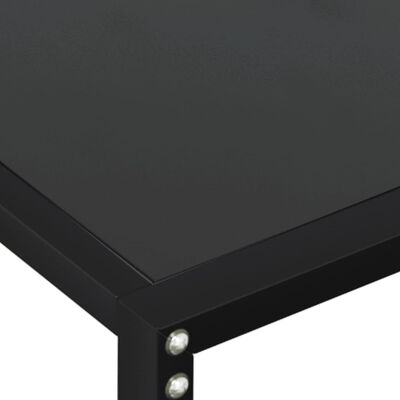 vidaXL fekete edzett üveg tálalóasztal 160 x 35 x 75,5 cm