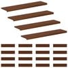 vidaXL L&eacute;pcsőfok 20 db 110 x 30 x 2 cm S&ouml;t&eacute;t Barna T&ouml;m&ouml;r T&ouml;lgyfa