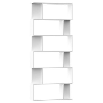 vidaXL fehér forgácslap könyvszekrény/térelválasztó 80x24x192 cm