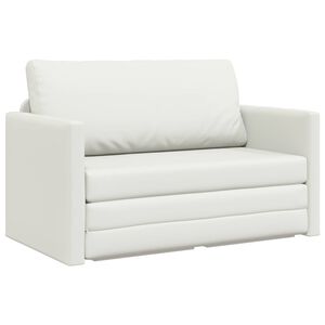 vidaXL Kanap&eacute;&aacute;gy Feh&eacute;r 124 x 71 x 78 cm M&uuml;bőr